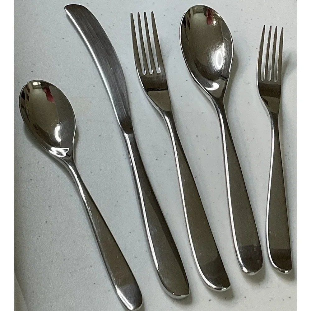 Studio William Olive Hazel Cutlery 5pcs Dinner Forks Knife Spoons Stainless Stee